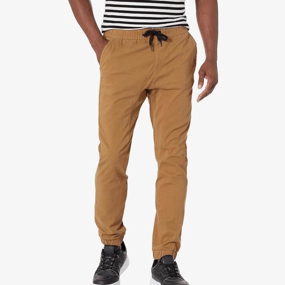 Old Navy Tan Joggers Relaxed Fit Elastic Cuffs